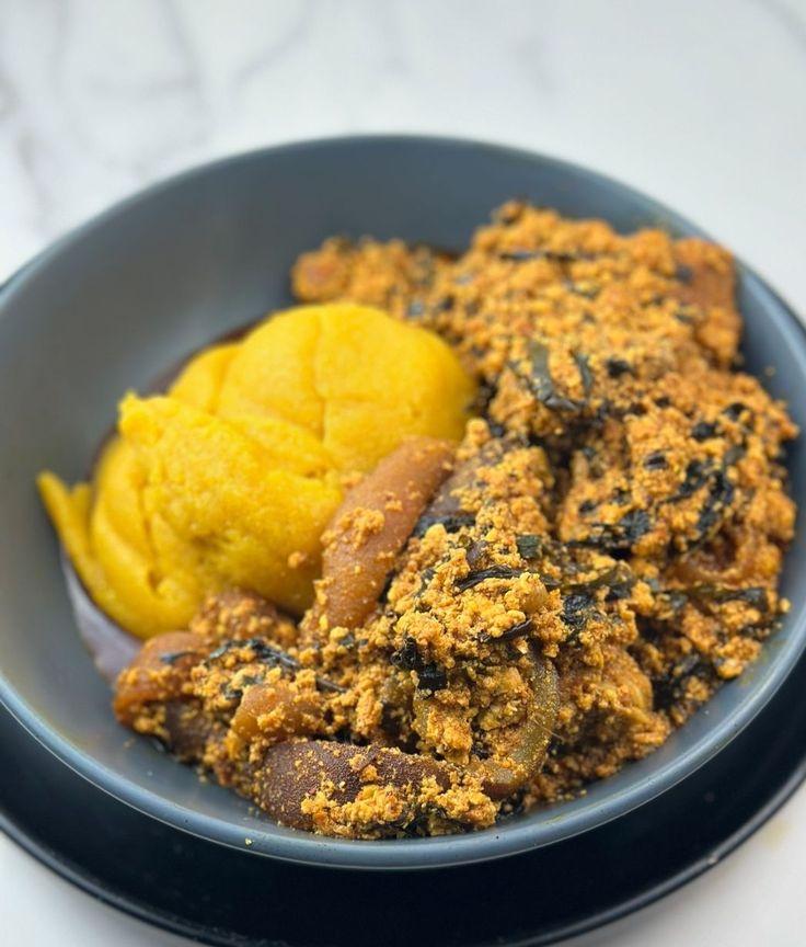 Eba & Egusi with Beef